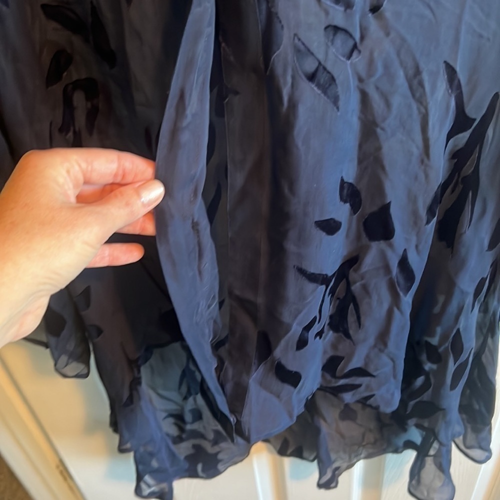 Soft Surroundings Multi Style Sheer Top Silk/Viscose Blend  size xs - Picture 9 of 14